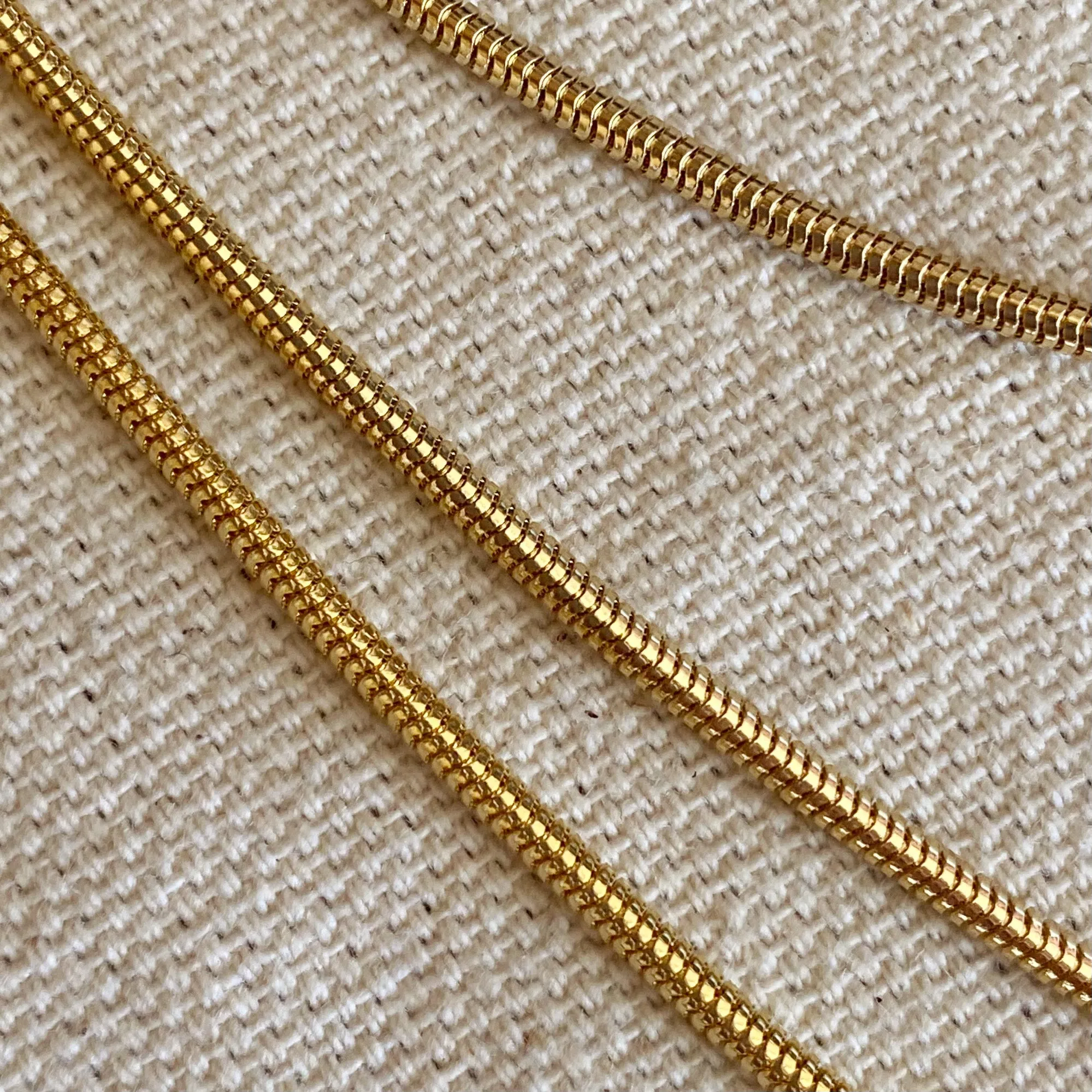 18K Gold Filled Rounded Snake Chain