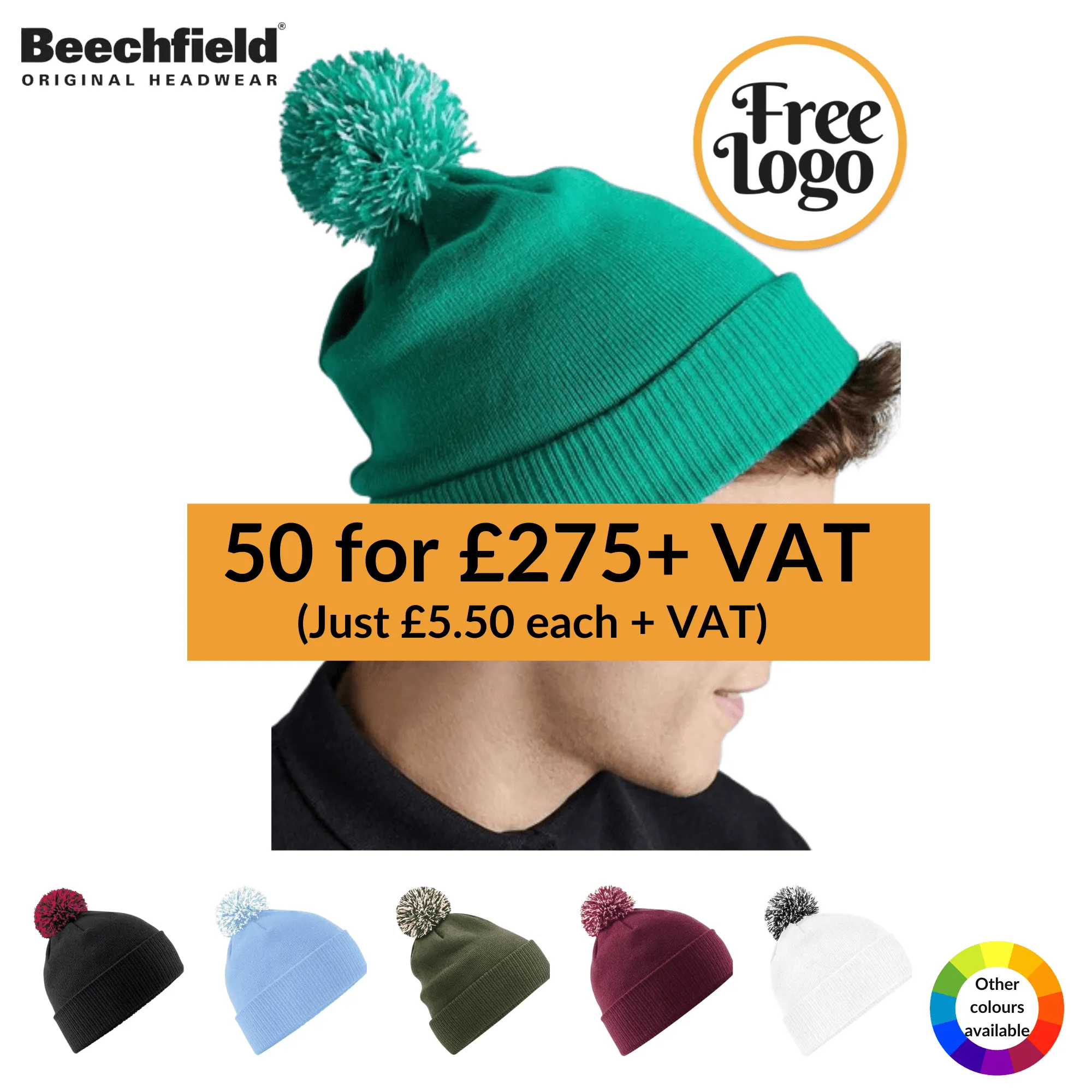 50 for £275 Beechfield Snowstar® Beanie Bundle