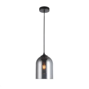 9942SM-1L Pendant Light in Black/Glass