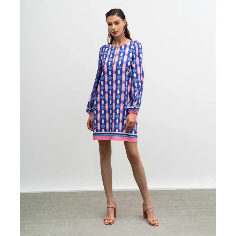 Access Printed Mini Shift Dress