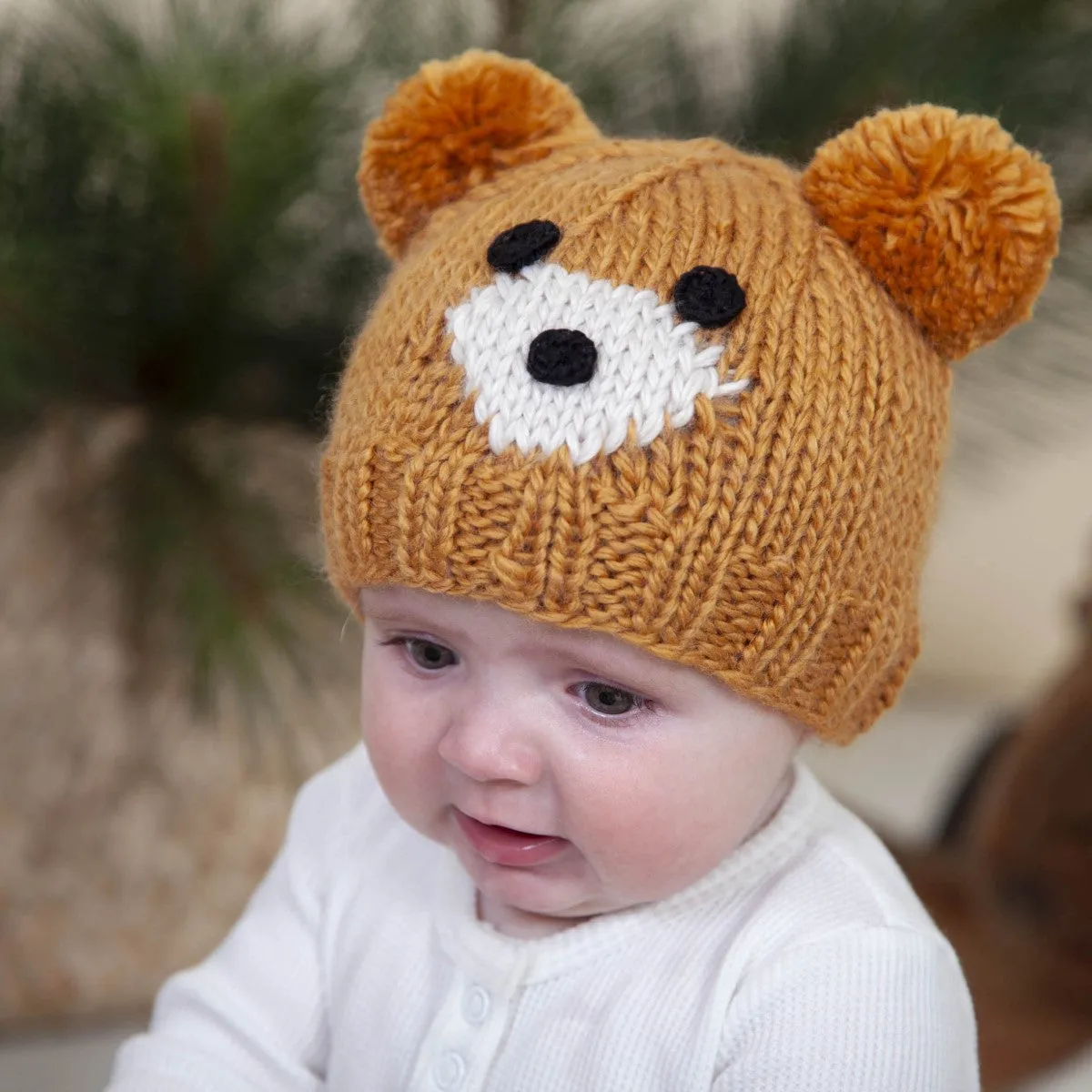 Acorn Kids: Bear Face Beanie Caramel