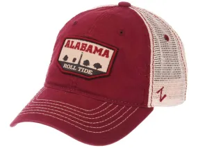 Alabama Crimson Tide Zephyr Red "Trademark" Denny Chimes Mesh Adj Slouch Hat Cap