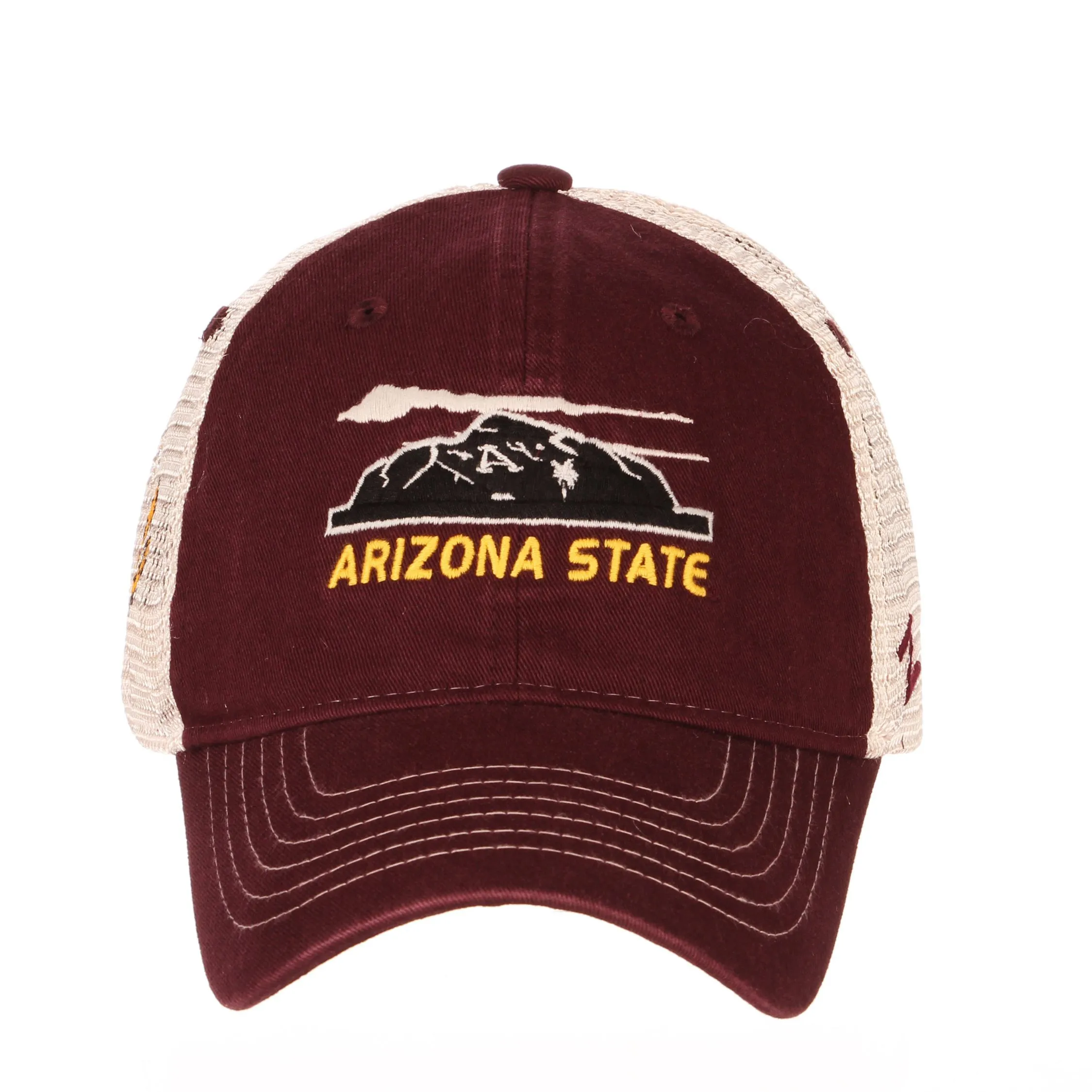 Arizona State Sun Devils Zephyr Maroon "Destination" Mountains Mesh Adj. Hat Cap