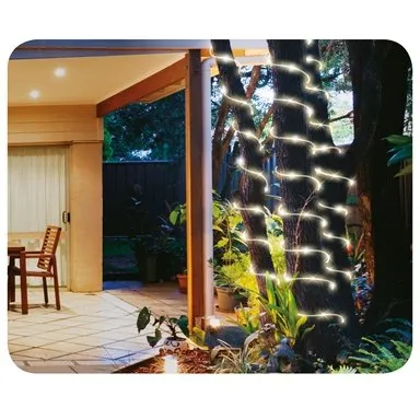 Arlec 10m Warm White Solar Powered Thin LED Rope Light