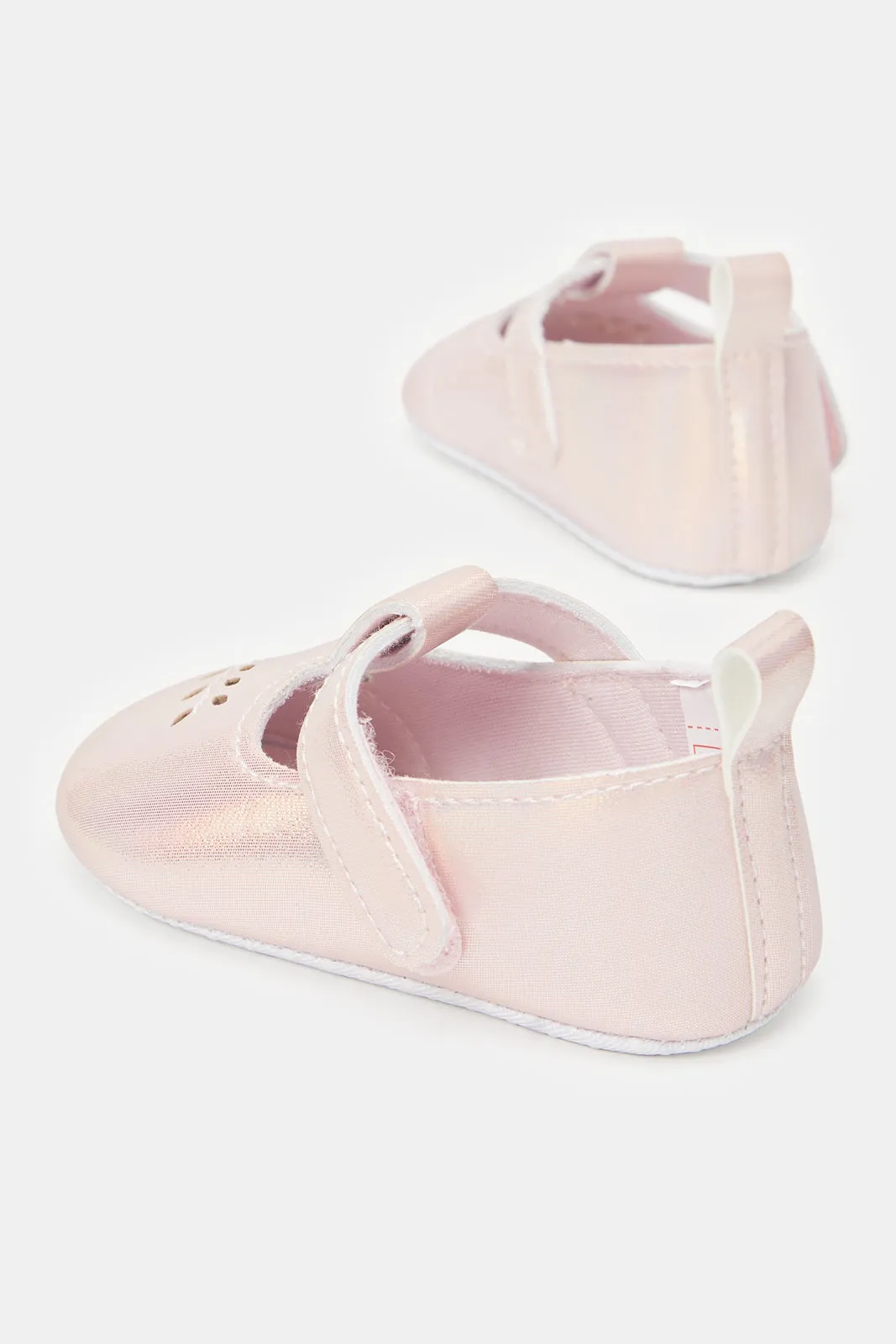 Baby Pink T-Bar Pram Shoes