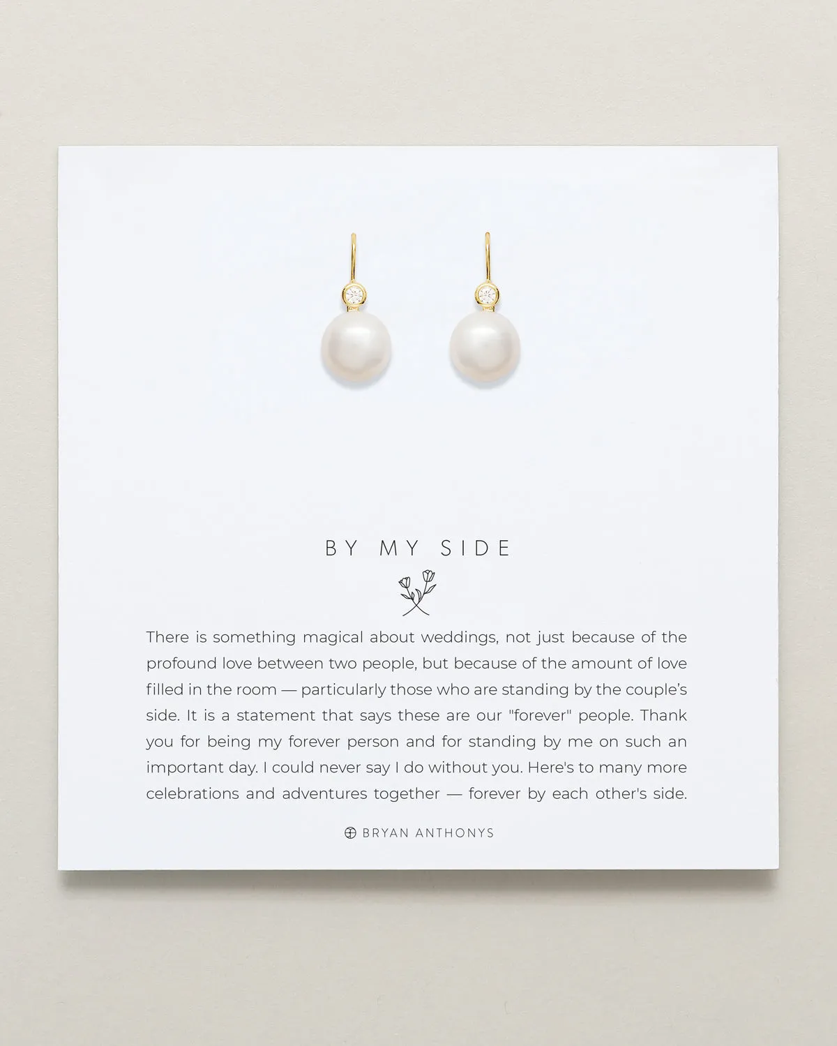 By My Side Pearl Drop Earrings