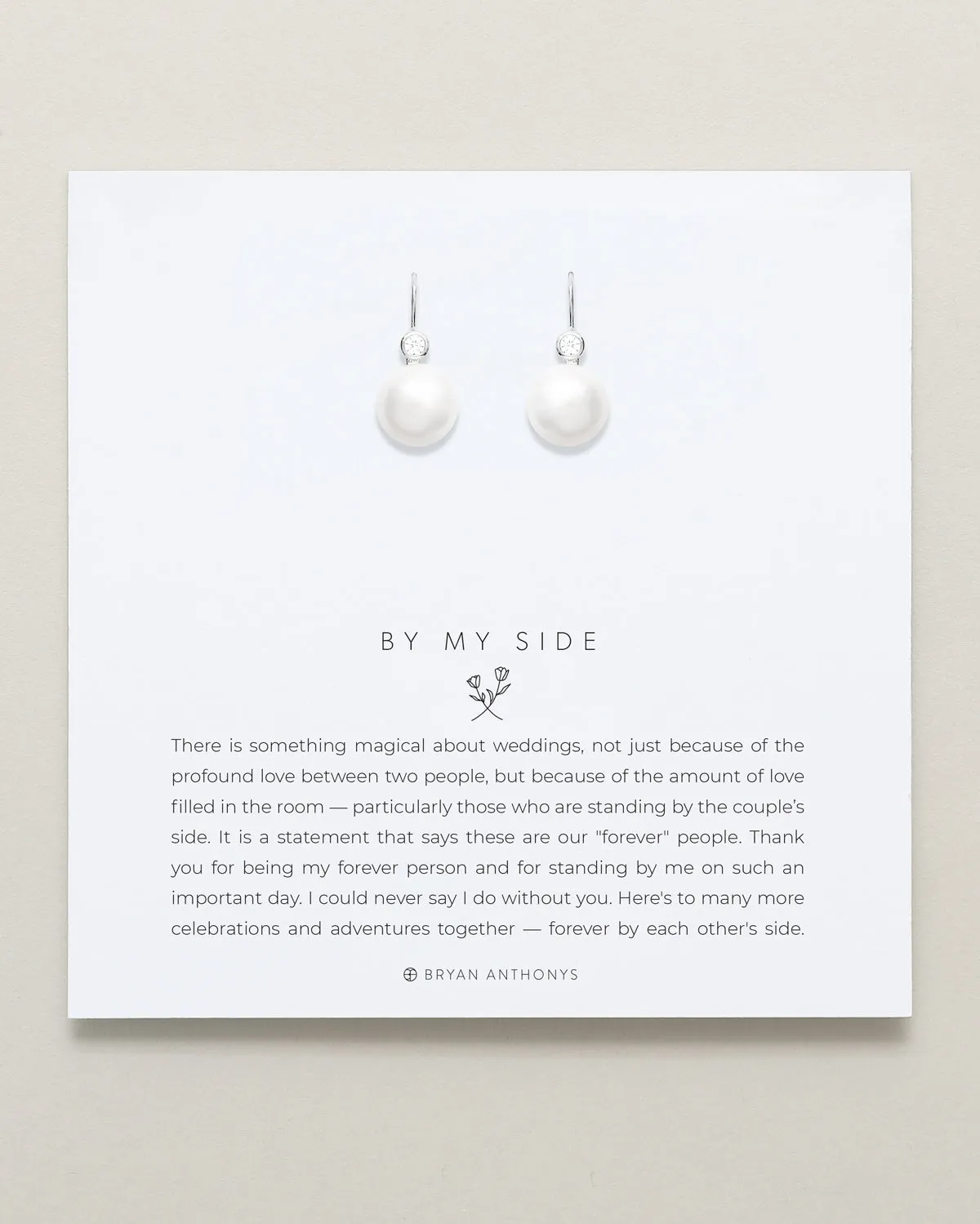 By My Side Pearl Drop Earrings