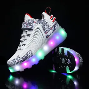 Children's Wheel Shoes LED Light Emitting Charging Lamp