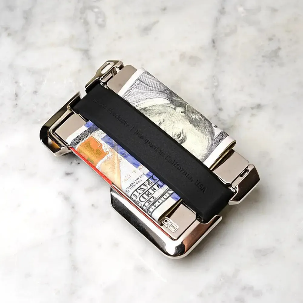 D02 Dapper Wallet | Single Pocket Nickel Plated | Hand Polished