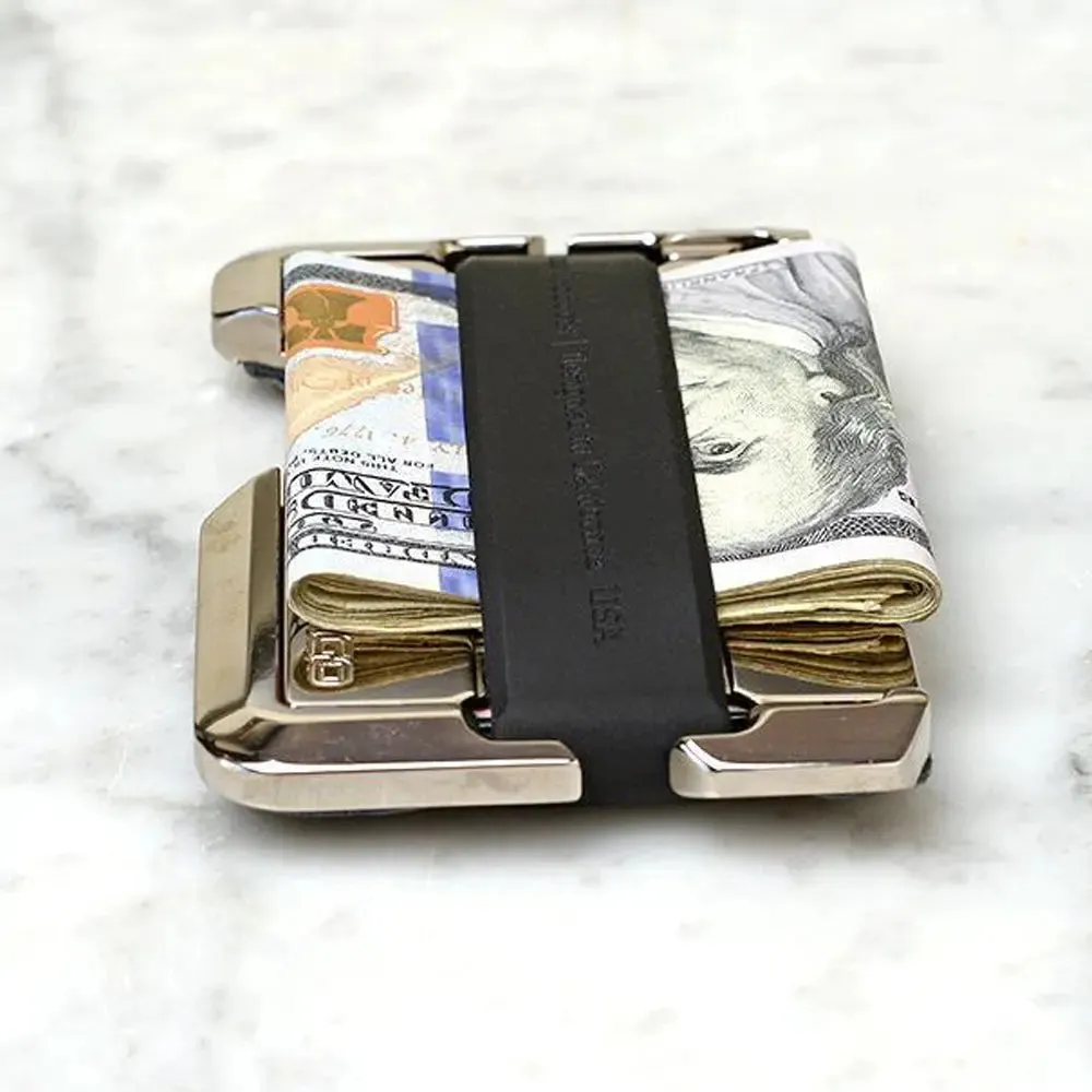 D02 Dapper Wallet | Single Pocket Nickel Plated | Hand Polished