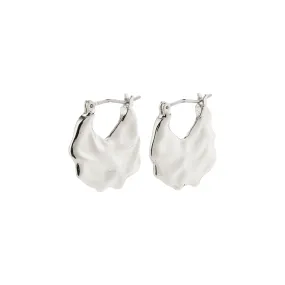 FLOW recycled hoops silver-plated