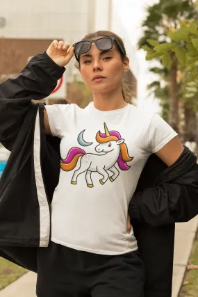 Happy Unicorn White T-Shirt - Adult Sizes