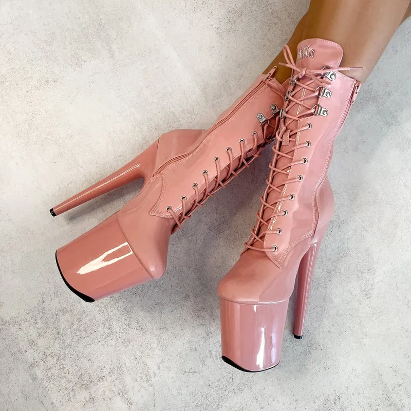 Hella Heels LipKit 8inch Boots - Candy Shop