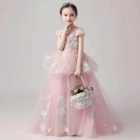 Kids Elegant Tulle Prom Dresses