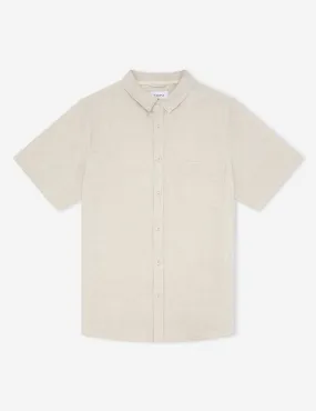 Linen Short Sleeve Shirt - Natural