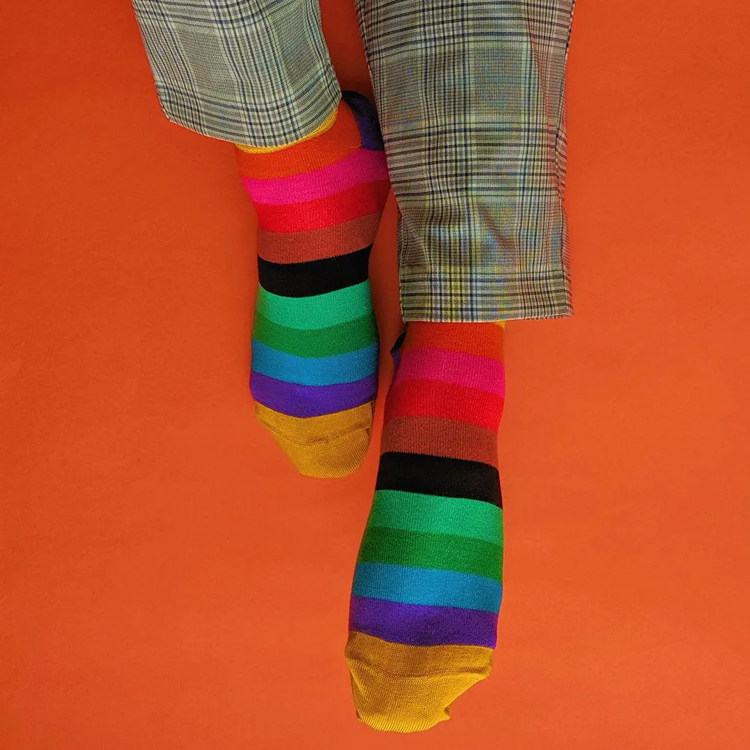 Multicoloured Stripes | Ankle Socks for Men and Women