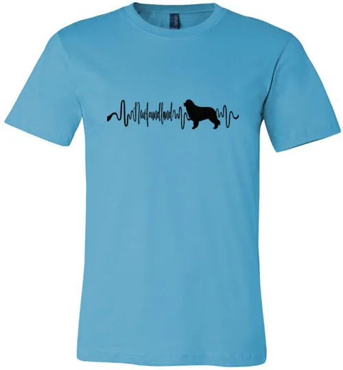 Newfoundland Heartbeat Unisex Short Sleeve Shirt Black