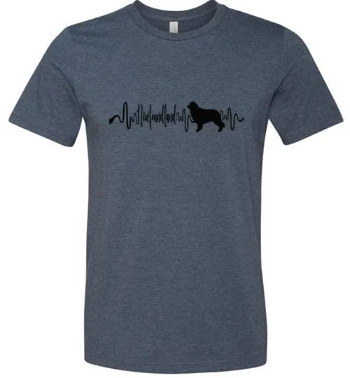 Newfoundland Heartbeat Unisex Short Sleeve Shirt Black