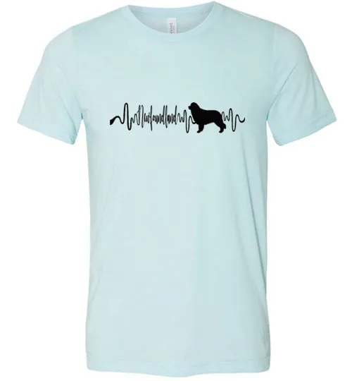 Newfoundland Heartbeat Unisex Short Sleeve Shirt Black