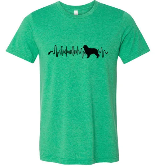 Newfoundland Heartbeat Unisex Short Sleeve Shirt Black