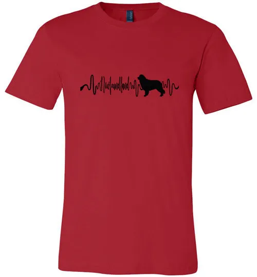 Newfoundland Heartbeat Unisex Short Sleeve Shirt Black