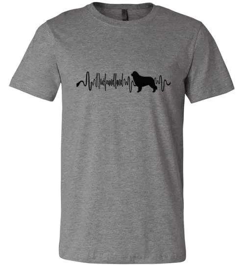 Newfoundland Heartbeat Unisex Short Sleeve Shirt Black