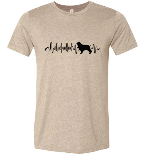 Newfoundland Heartbeat Unisex Short Sleeve Shirt Black