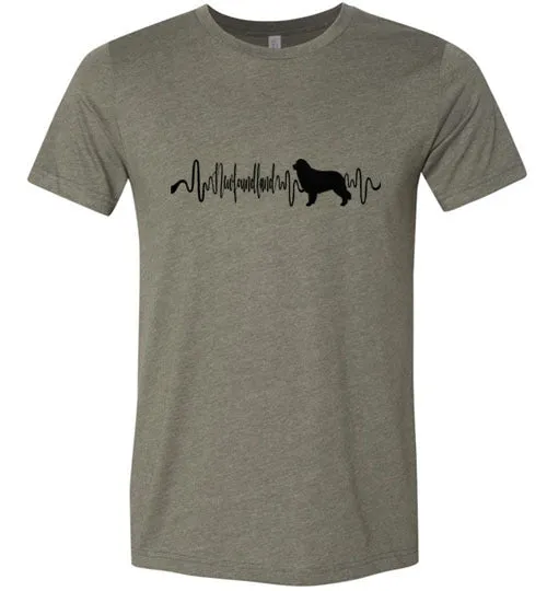 Newfoundland Heartbeat Unisex Short Sleeve Shirt Black