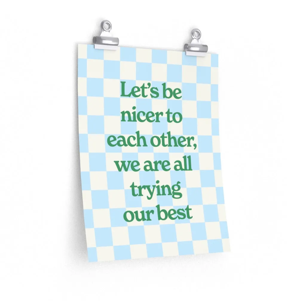 Nice To Each Other Poster