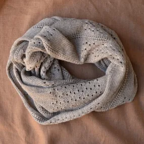 No End Drop Stitch Scarf - 100% Baby Alpaca - Light Brown (Adults) *Returning 2025