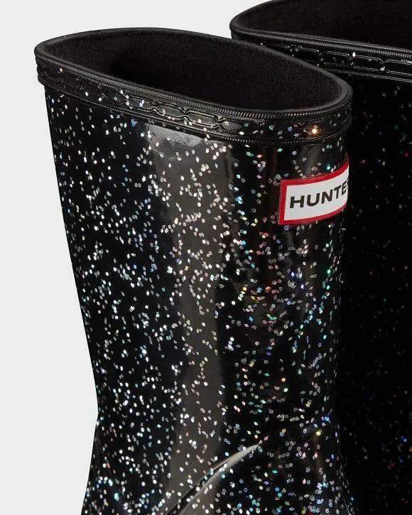 Original Kids First Giant Glitter Black Rain Boots