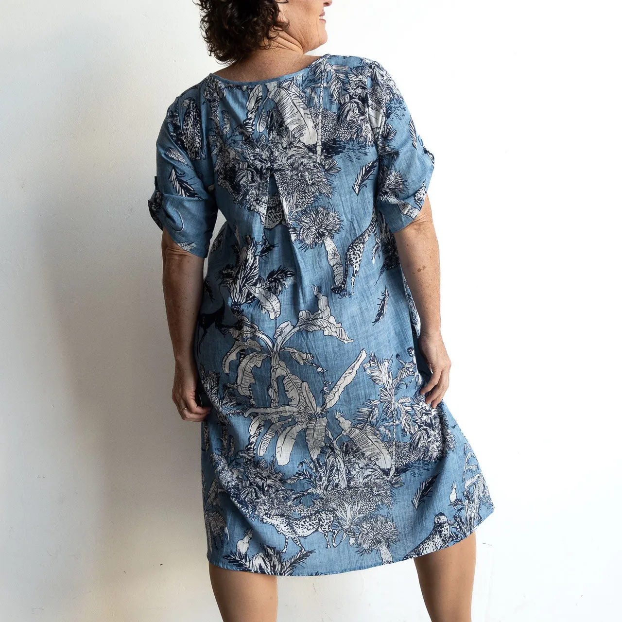 Picnic Perfect Smock Dress - Safari Chambray