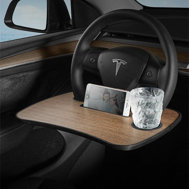 Round Steering Wheel Tray for Tesla Model S/3/X/Y