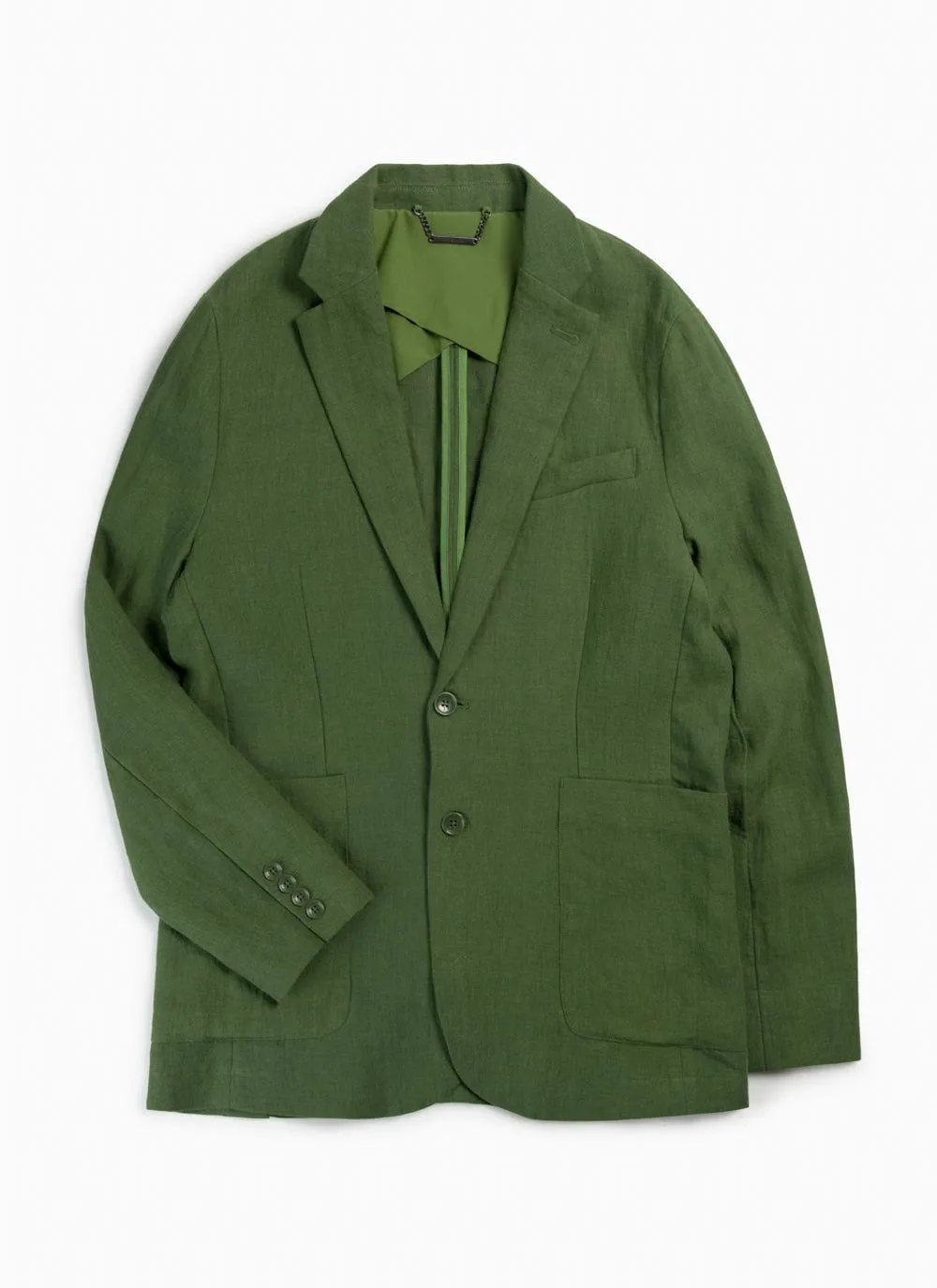 Tailored Linen Blazer | Forest