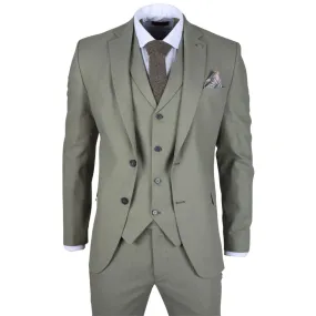 TP-22 - Men's Sage 3 Piece Linen Summer Wedding Suit