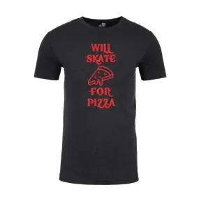 Will Skate For Pizza Unisex Tee - S